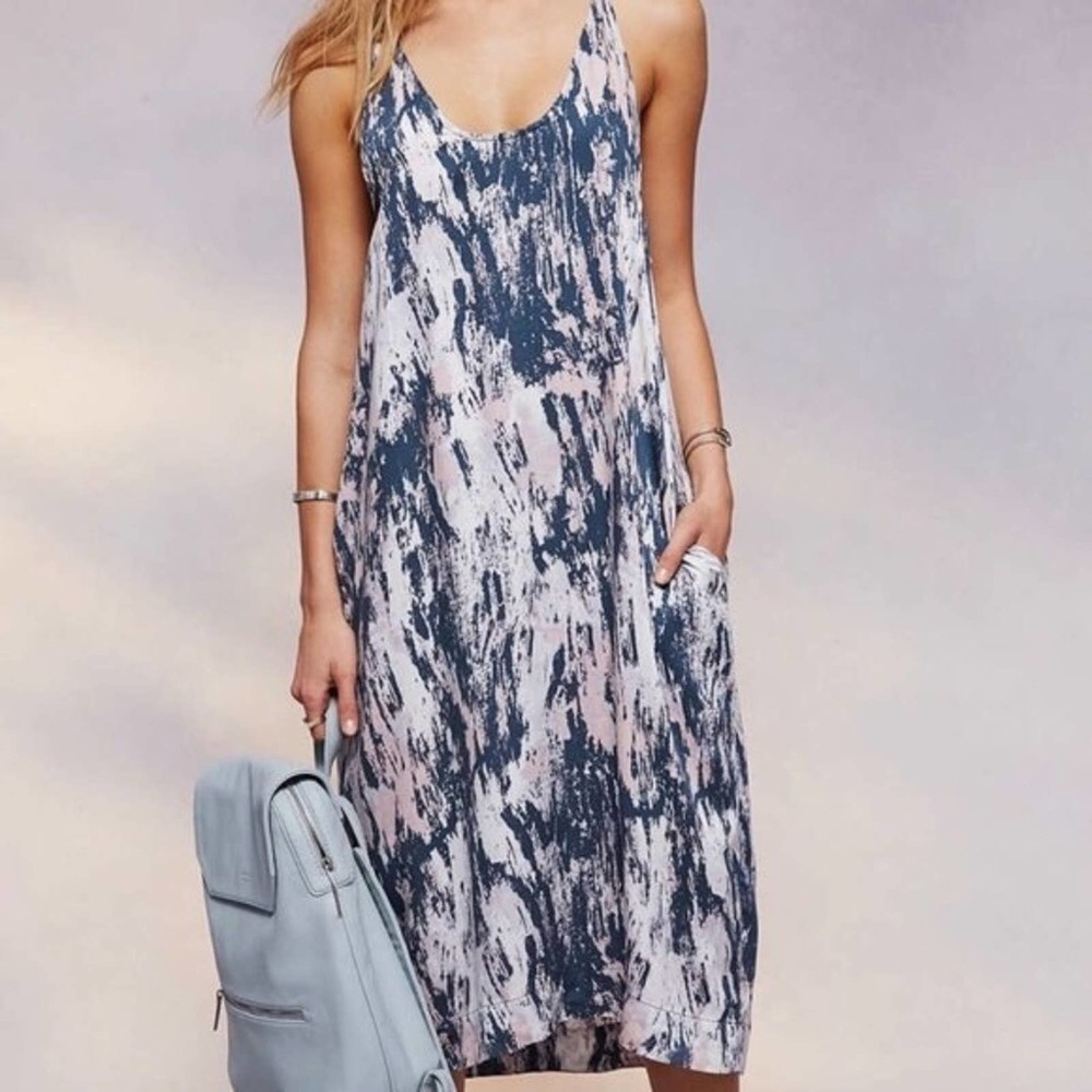 Urban Outfitters Midi Dress by Silence + Noise, Sedona Plunge print Small